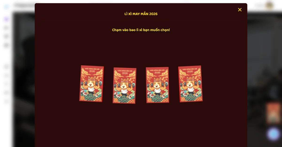 Chọn bao lì xì may mắn
