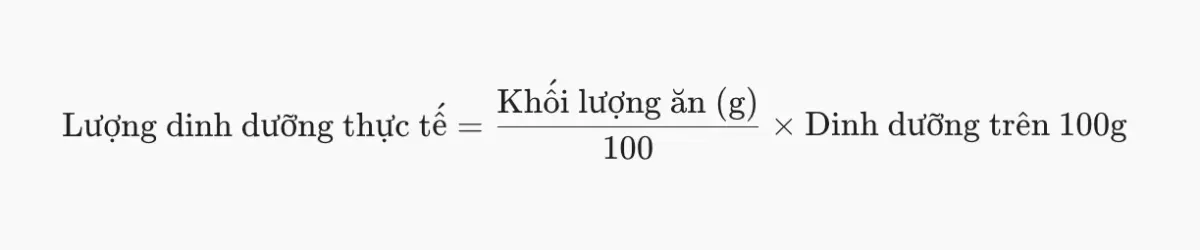 Cách tính calories và macros theo khối lượng ăn
